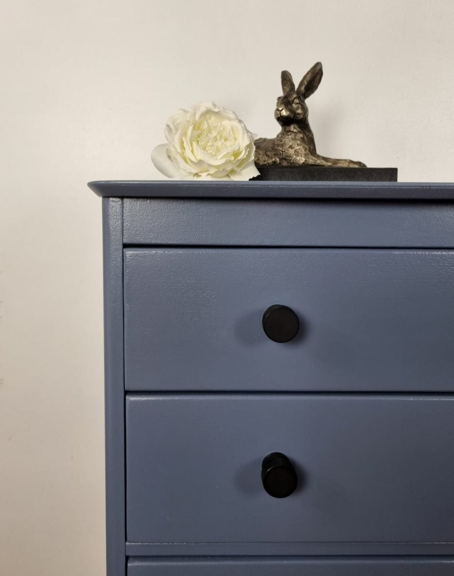 Harris Lebus Vintage Chest of Drawers in Denim Blue