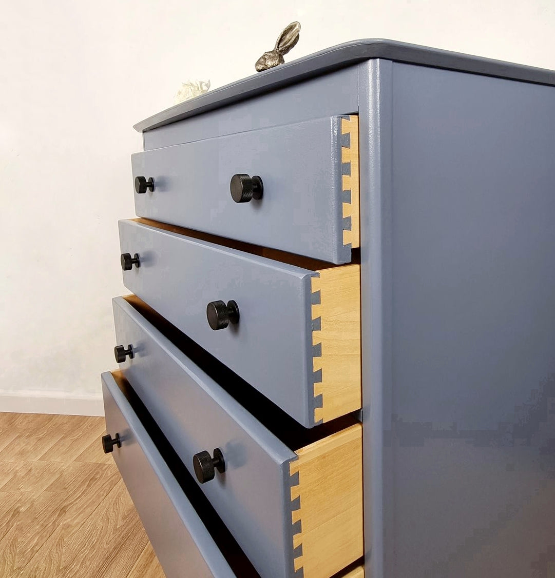 Harris Lebus Vintage Chest of Drawers in Denim Blue