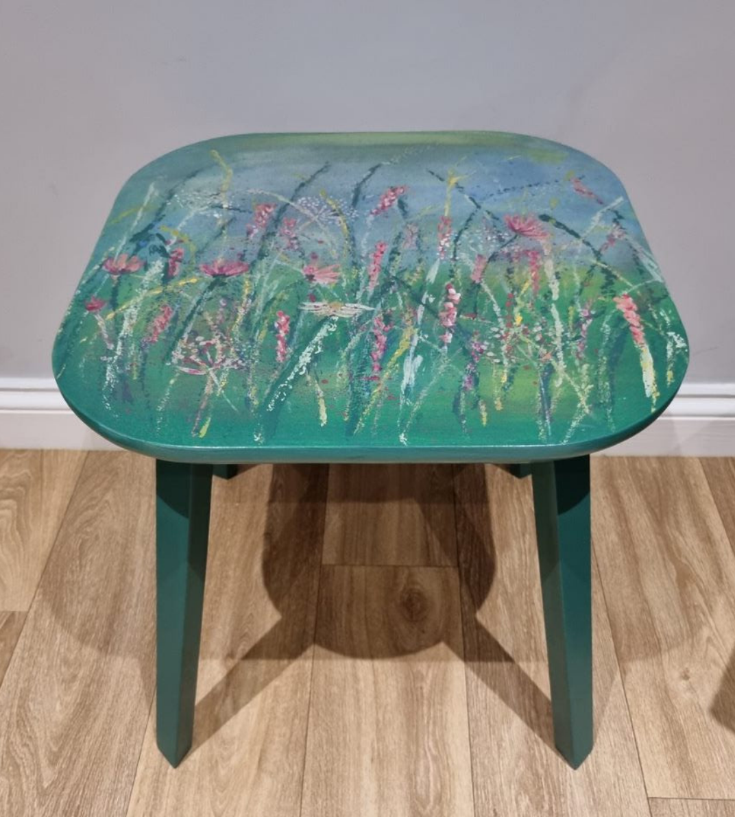 Floral Side Table